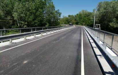 Разметка на мостовом переходе
