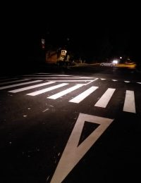 Нанесение разметки. Термопластик.